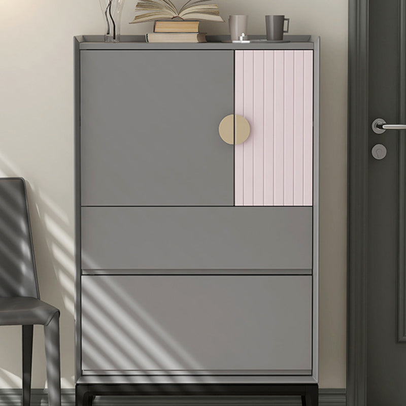 Modern Vertical Storage Chest with Soft-Close Drawers for Home