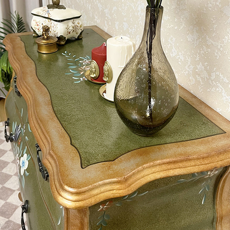 French Country Horizontal Storage Chest with Drawers for Home