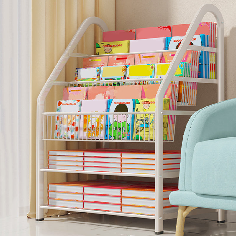 Metal Closed Back Bookshelf Standard Shelves Included Bookcase for Study Room