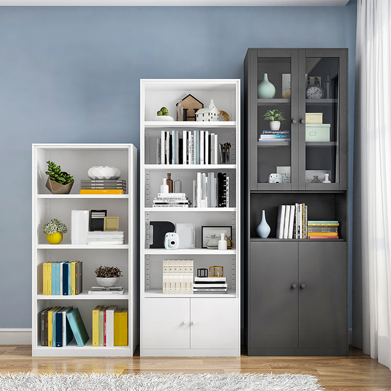 Modern Closed Back Shelf Bookcase Shelves Included for Home Office