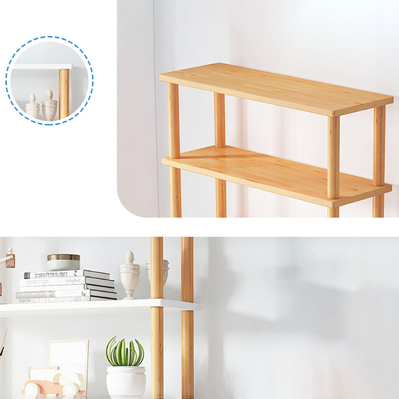 Modern Open Back Standard Bookshelf Wooden Bookcase for Study Room