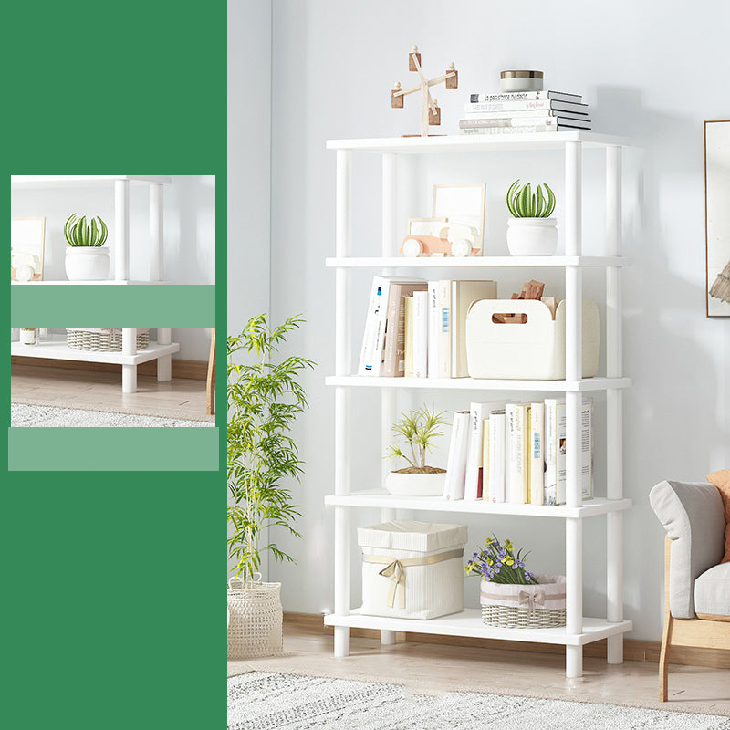 Modern Open Back Standard Bookshelf Wooden Bookcase for Study Room