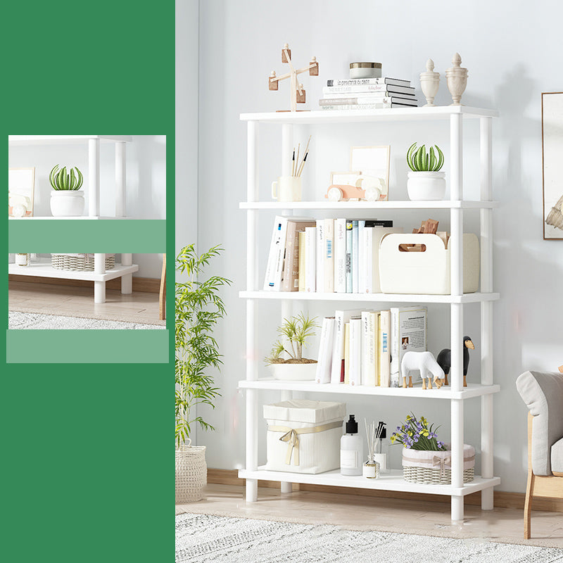 Modern Open Back Standard Bookshelf Wooden Bookcase for Study Room
