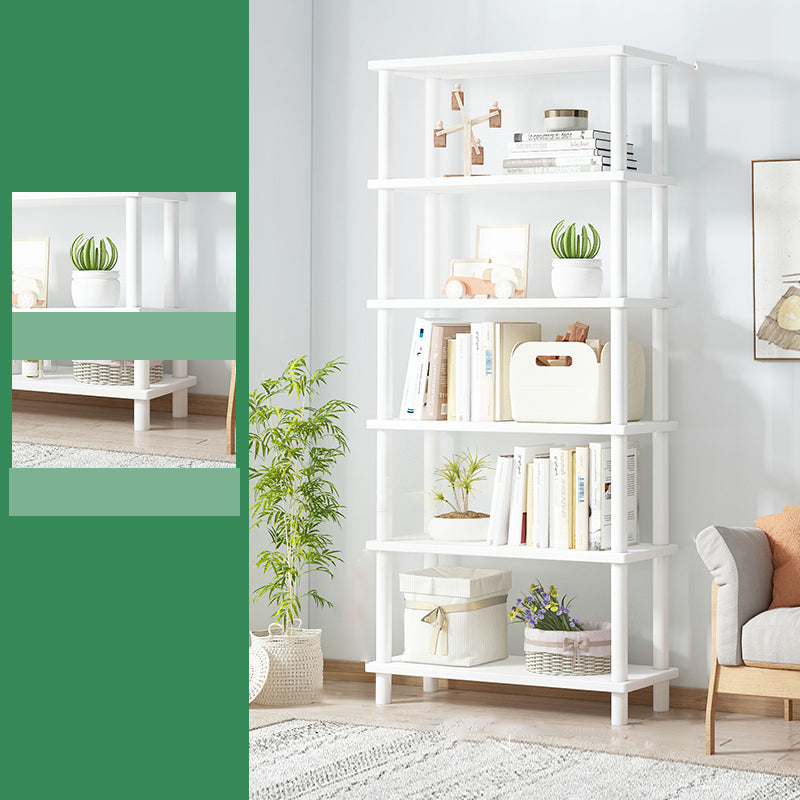 Modern Open Back Standard Bookshelf Wooden Bookcase for Study Room