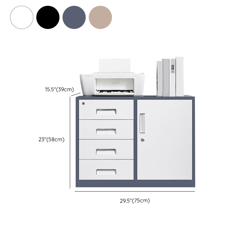 Modern Style File Cabinet Metal Frame Lock Storage Filing Cabinet