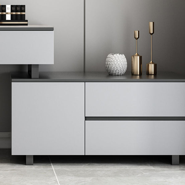 Gray Bedroom Lighted Mirror Vanity Makeup Dressing Table Set