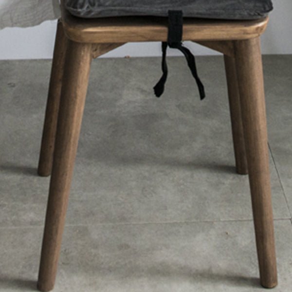 Mid-Century Modern 2-Drawer Solid Wood Brown Standing Vanity Dressing Table