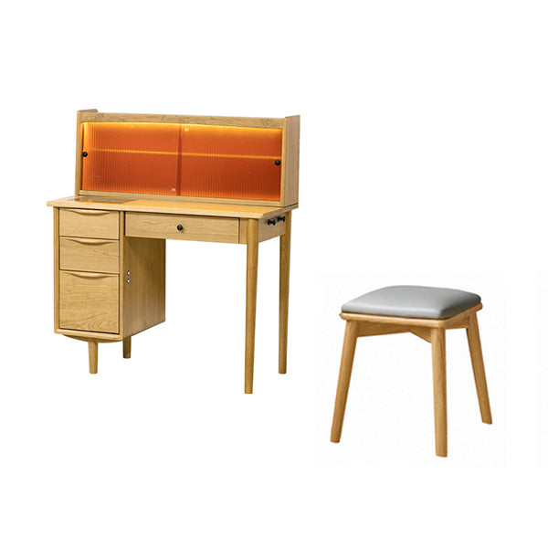 Standing Drawers Included Bedroom Vanity Table with Makeup Table and Stool
