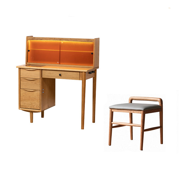 Standing Drawers Included Bedroom Vanity Table with Makeup Table and Stool