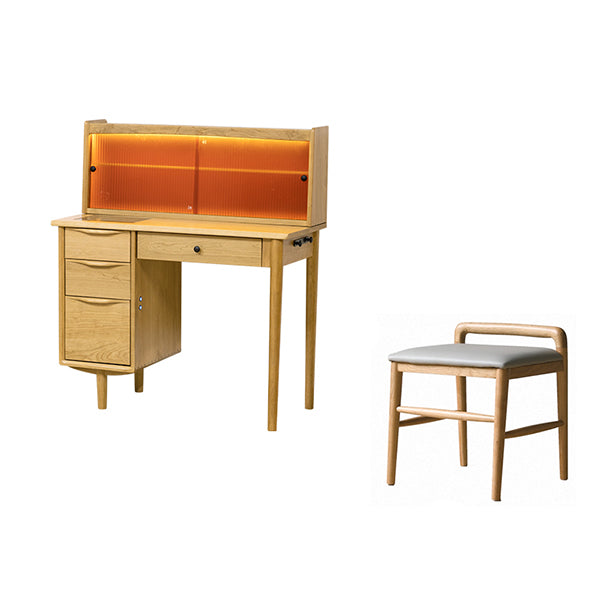Standing Drawers Included Bedroom Vanity Table with Makeup Table and Stool