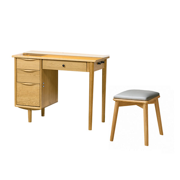 Standing Drawers Included Bedroom Vanity Table with Makeup Table and Stool