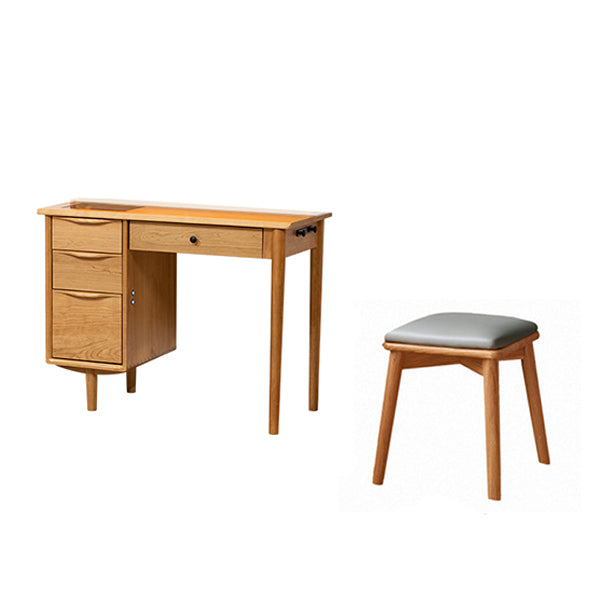 Standing Drawers Included Bedroom Vanity Table with Makeup Table and Stool