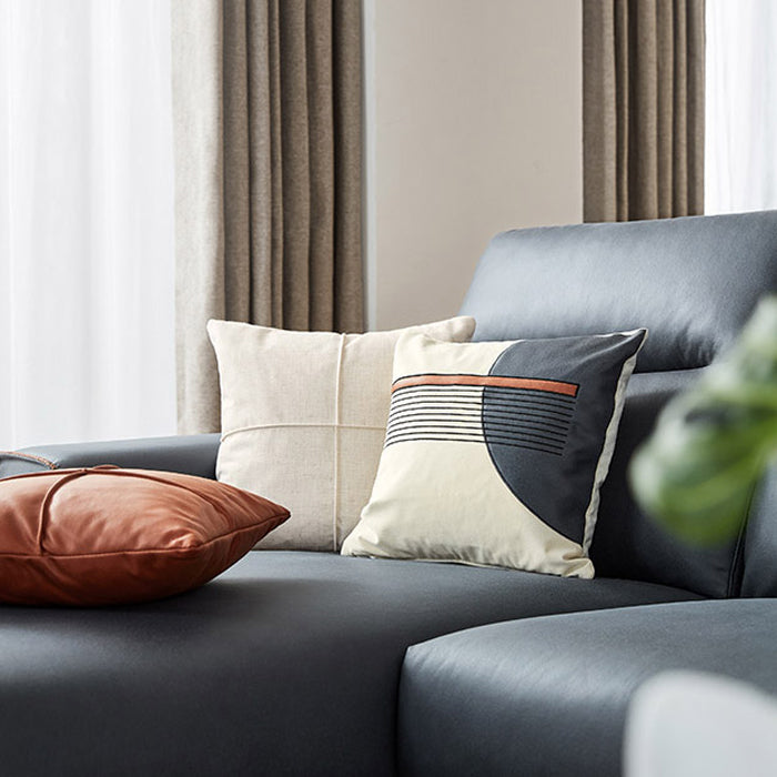 Sectional Sofa with Cushion Back 68.11" Wide Faux leather Stain-Resistant