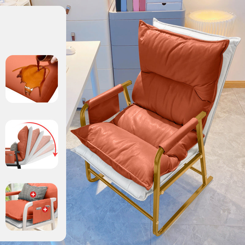 Contemporary Metal Single Standard Recliner Manual Ottoman Standard with Arm