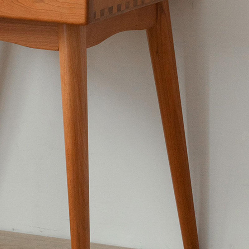 2 Drawers Natural Makeup Vanity Desk Table with Makeup Table and Stool