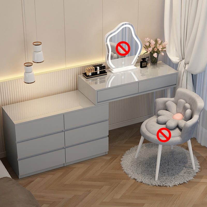 Contemporary Simple Vanity Make up Dressing Table with Storage Drawers