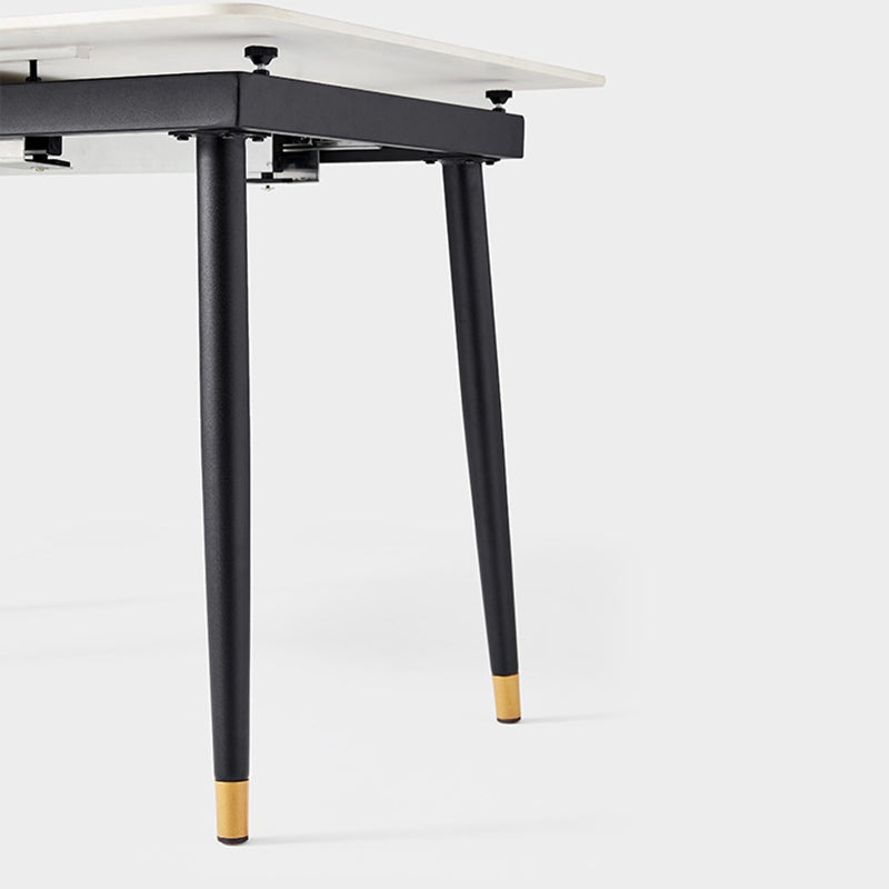 White Contemporary Rectangular and Round Easy Folding Dining Table