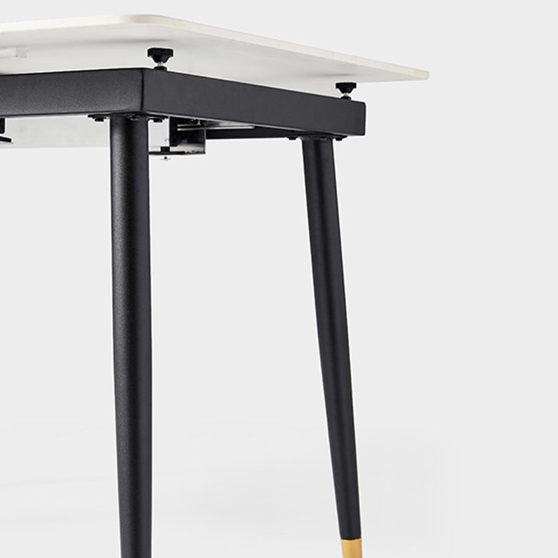White Contemporary Rectangular and Round Easy Folding Dining Table