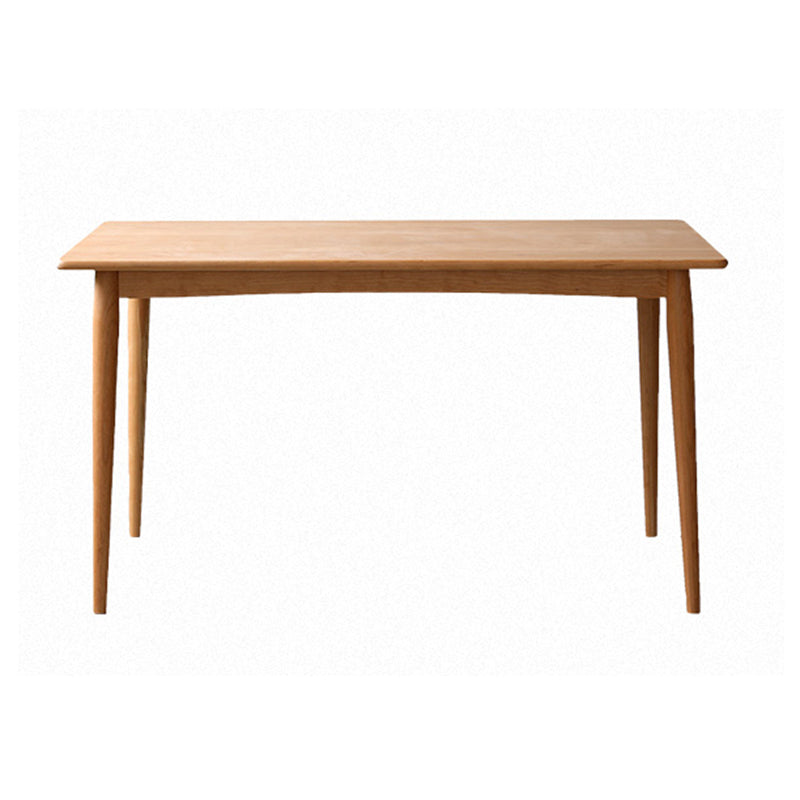 Modern Rectangular Solid Wood Tabletop Dining Table with 4 Legs