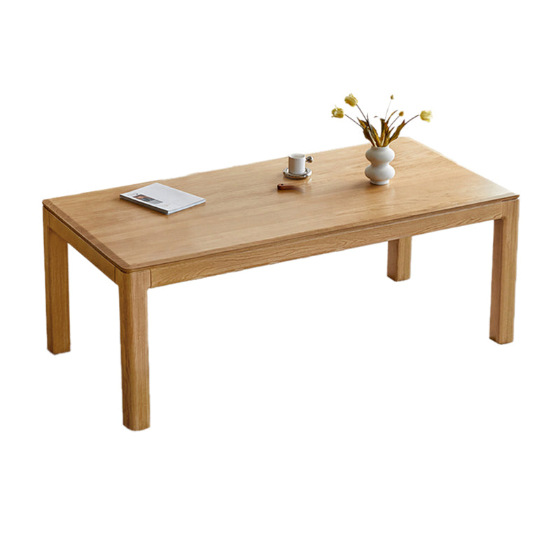 Contemporary Rectangular Solid Wood Dining Table with 4 Foot