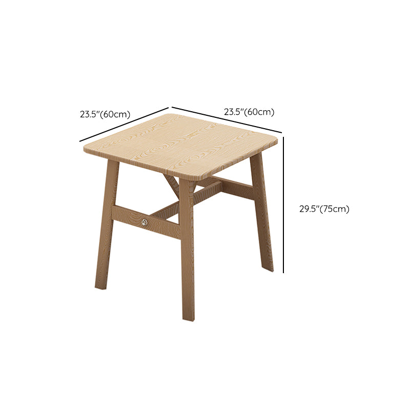 Contemporary Rectangular Wooden Dining Table with 4 Metal Foot