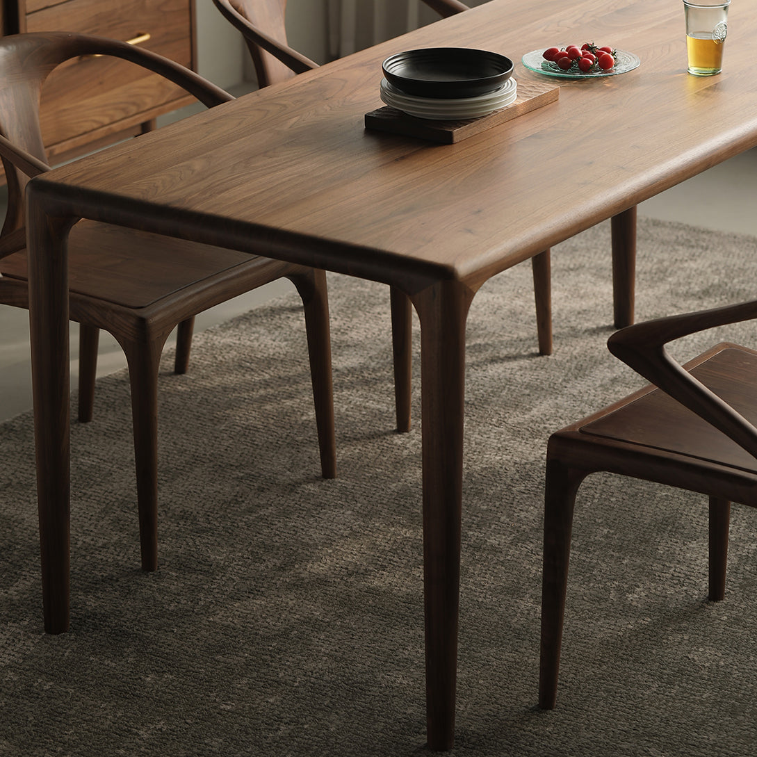 1/4/5 Piece Solid Wood Dining Room Table and Chair Set in Brown