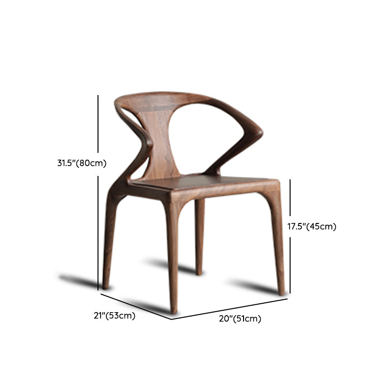 1/4/5 Piece Solid Wood Dining Room Table and Chair Set in Brown