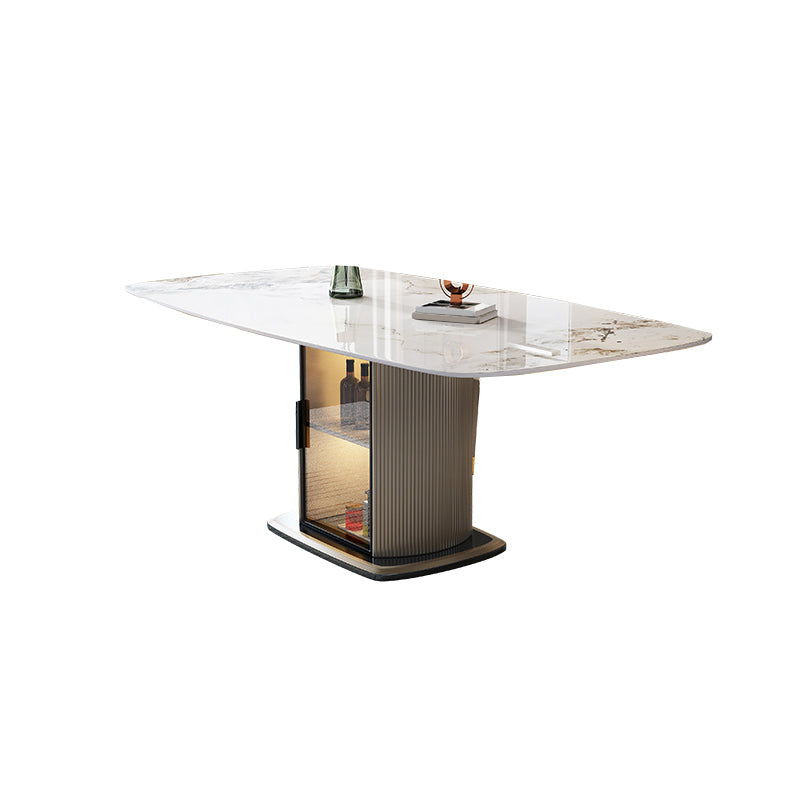 1/5/7 Pieces Modern Sintered Stone Top Dining Set with Storage