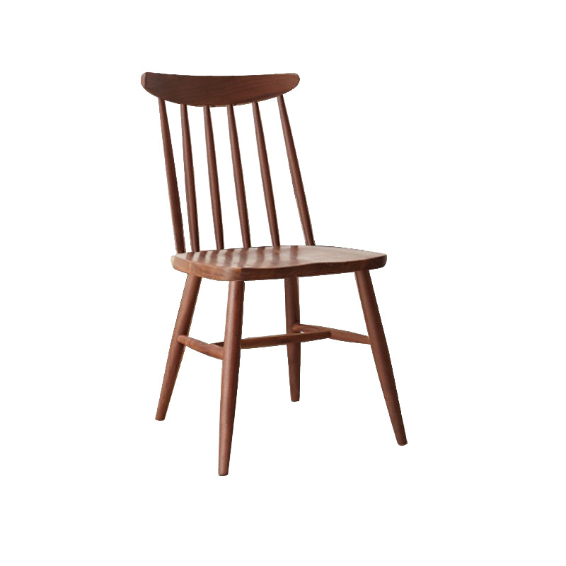 Contemporary Slat Back Wood Armless Dining Chairs(Set of 1/2/4/6/8)