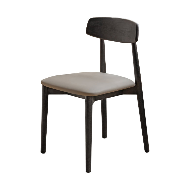 Contemporary Wood Open Back Armless Dining Chairs(Set of 1/2/4/6/8)