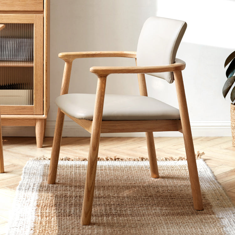 Contemporary Wood Open Back Dining Arm Chair(Set of 1/2/4/6/8)