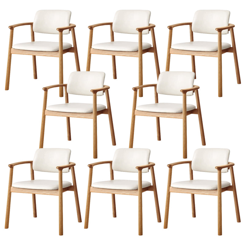Contemporary Wood Open Back Dining Arm Chair(Set of 1/2/4/6/8)