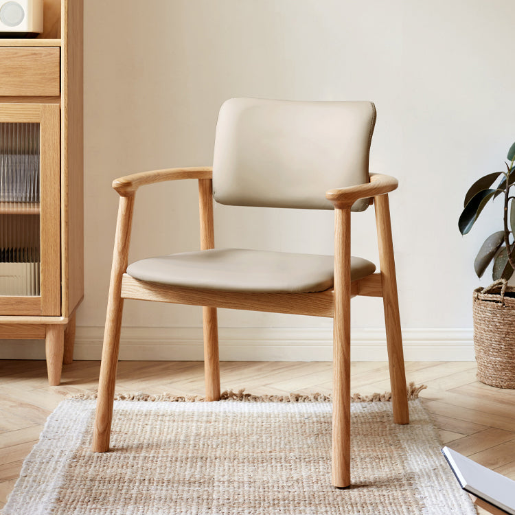 Contemporary Wood Open Back Dining Arm Chair(Set of 1/2/4/6/8)