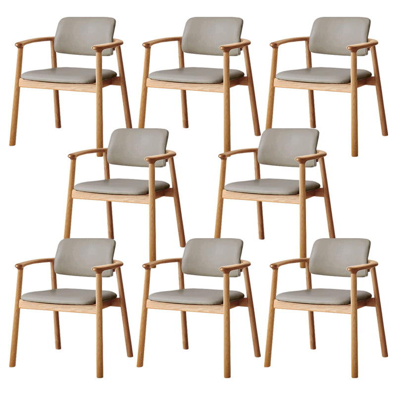 Contemporary Wood Open Back Dining Arm Chair(Set of 1/2/4/6/8)
