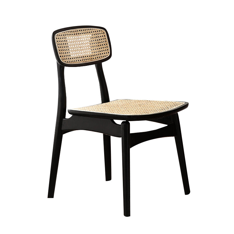 Contemporary Solid Wood Open Back Armless Dining Chair for Home