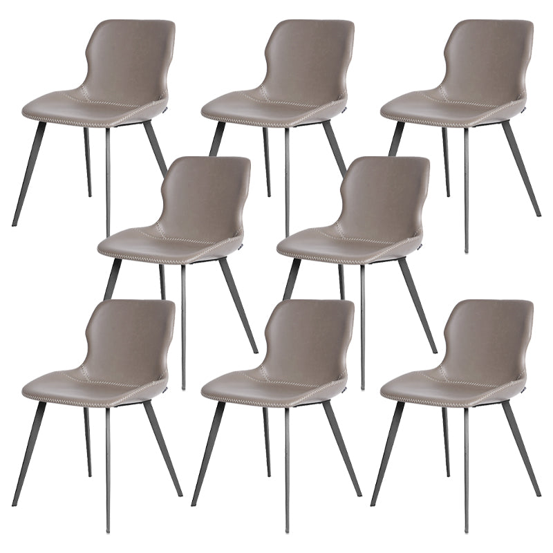 Industrial Faux Leather and Metal Dining and Accent Chairs for Kitchen