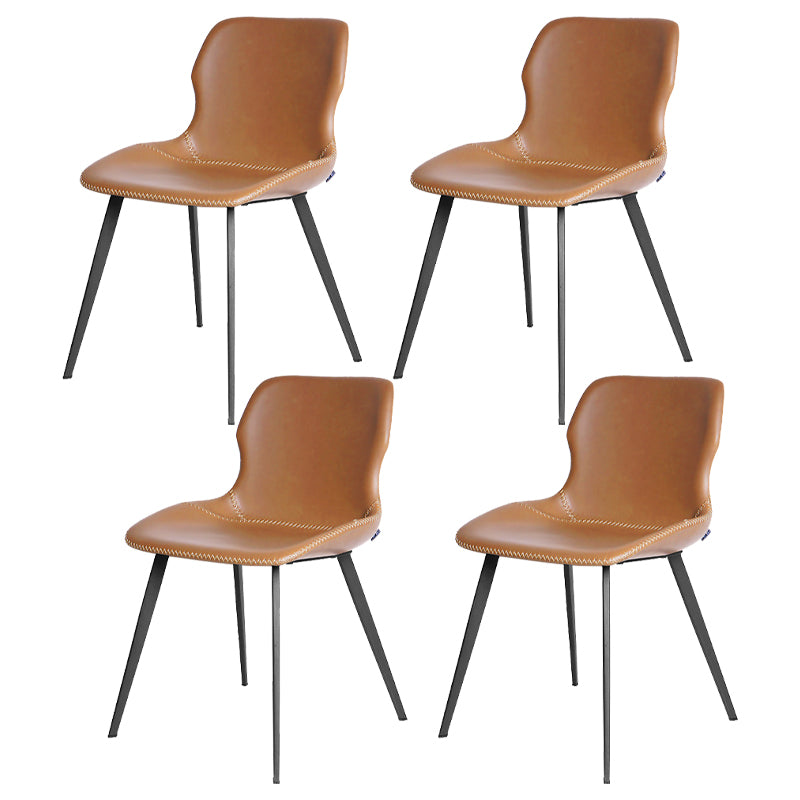 Industrial Faux Leather and Metal Dining and Accent Chairs for Kitchen