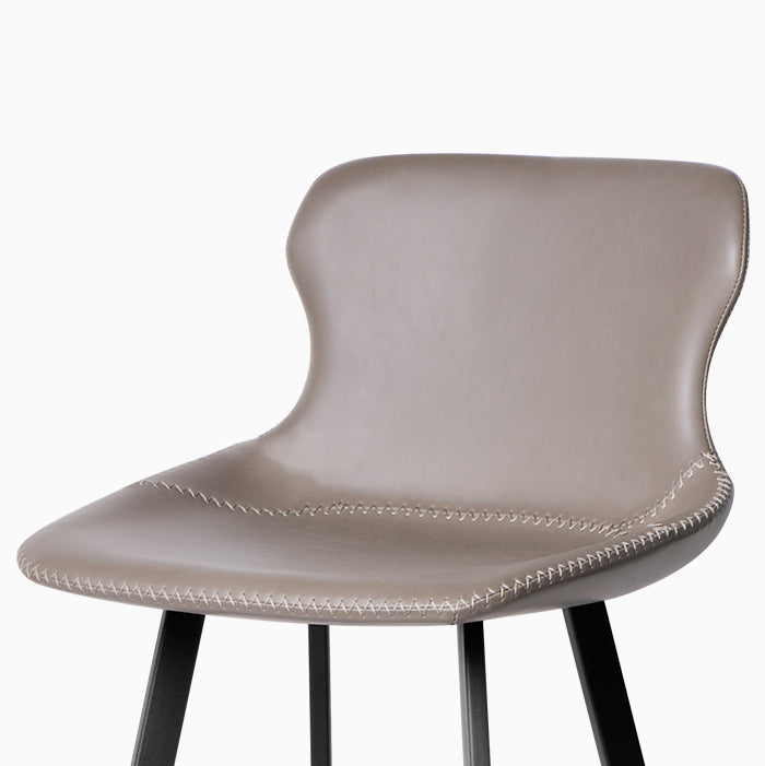 Industrial Faux Leather and Metal Dining and Accent Chairs for Kitchen