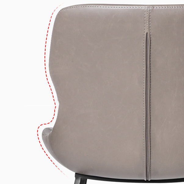 Industrial Faux Leather and Metal Dining and Accent Chairs for Kitchen