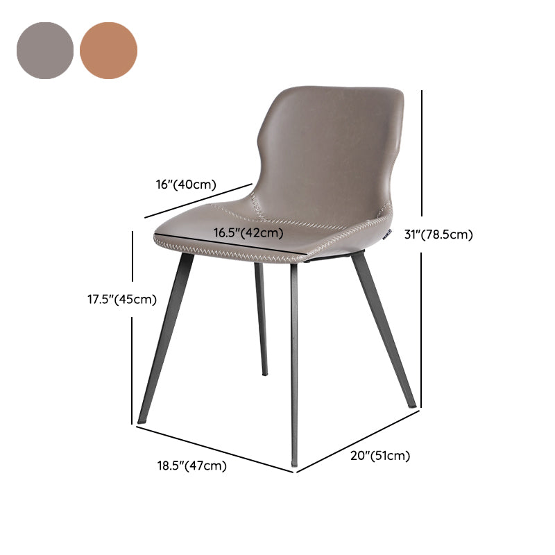 Industrial Faux Leather and Metal Dining and Accent Chairs for Kitchen