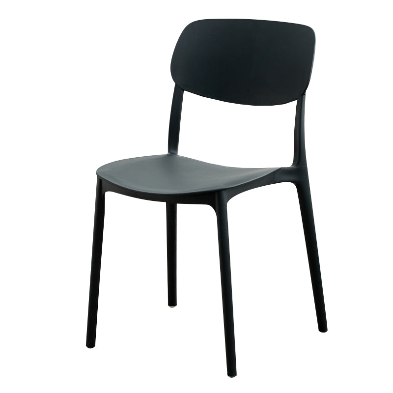 Modern Dining Room Armless Plastic Stacking Open Back Dining Chair