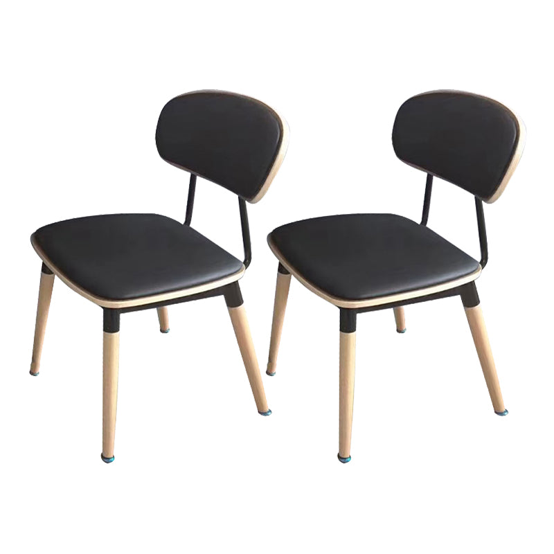 Contemporary Style Open Back Upholstered Dining Side Chair for Home