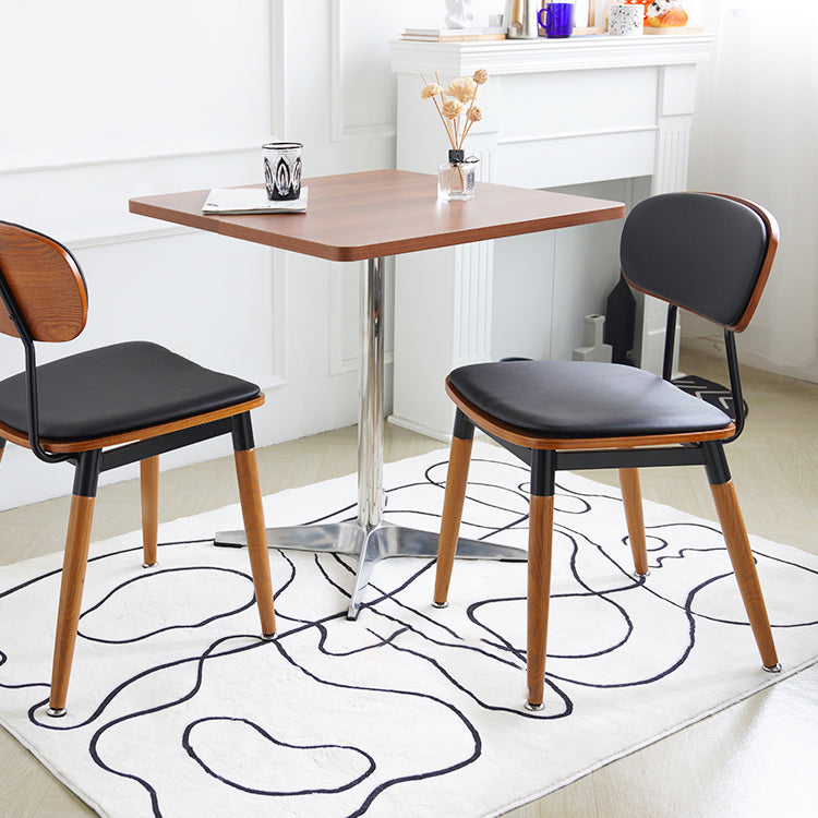 Contemporary Style Open Back Upholstered Dining Side Chair for Home
