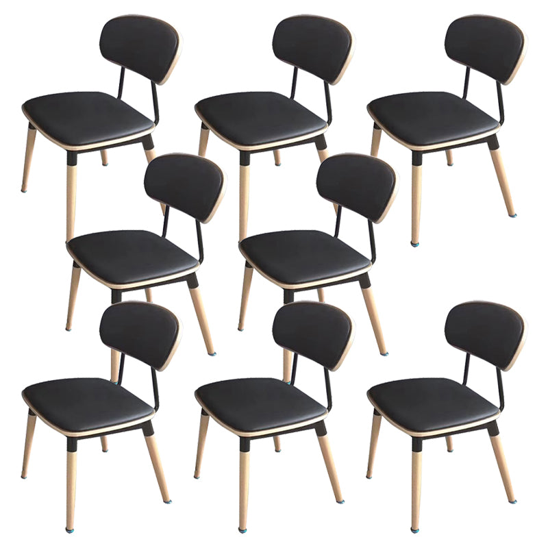 Contemporary Style Open Back Upholstered Dining Side Chair for Home
