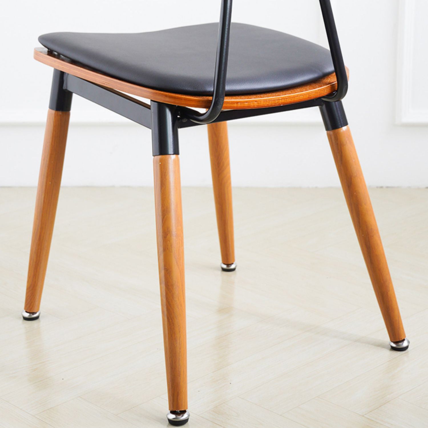 Contemporary Style Open Back Upholstered Dining Side Chair for Home
