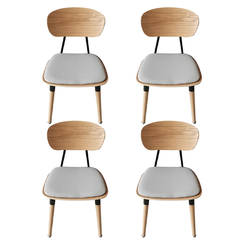 Contemporary Style Open Back Upholstered Dining Side Chair for Home