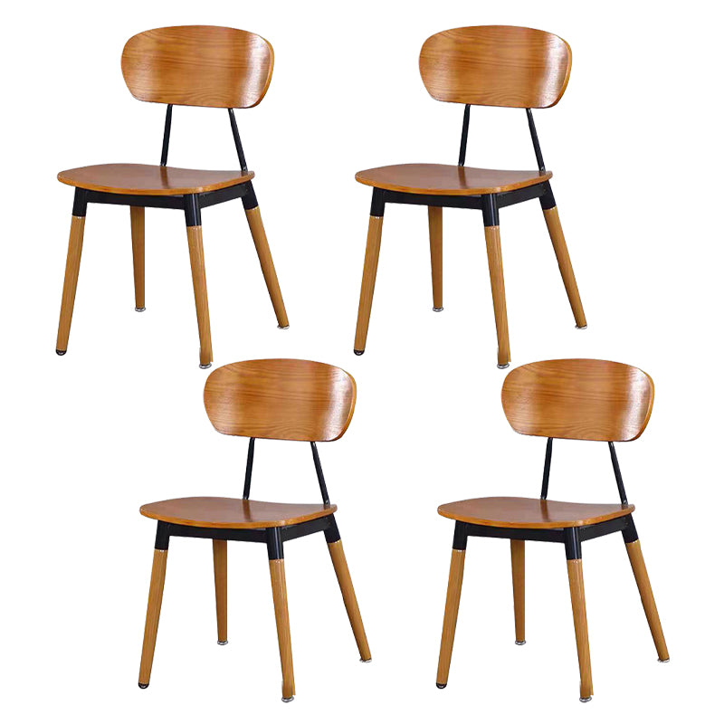 Contemporary Style Open Back Upholstered Dining Side Chair for Home