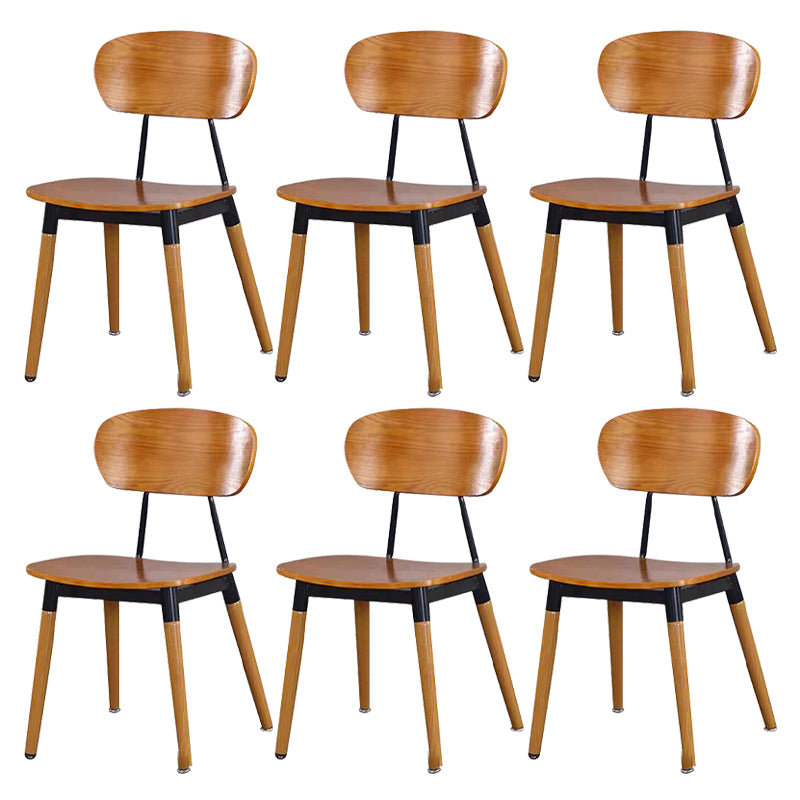 Contemporary Style Open Back Upholstered Dining Side Chair for Home