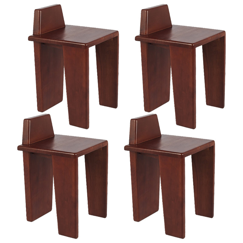 Contemporary Dining Room Solid Wood Parsons Armless Dining Chair