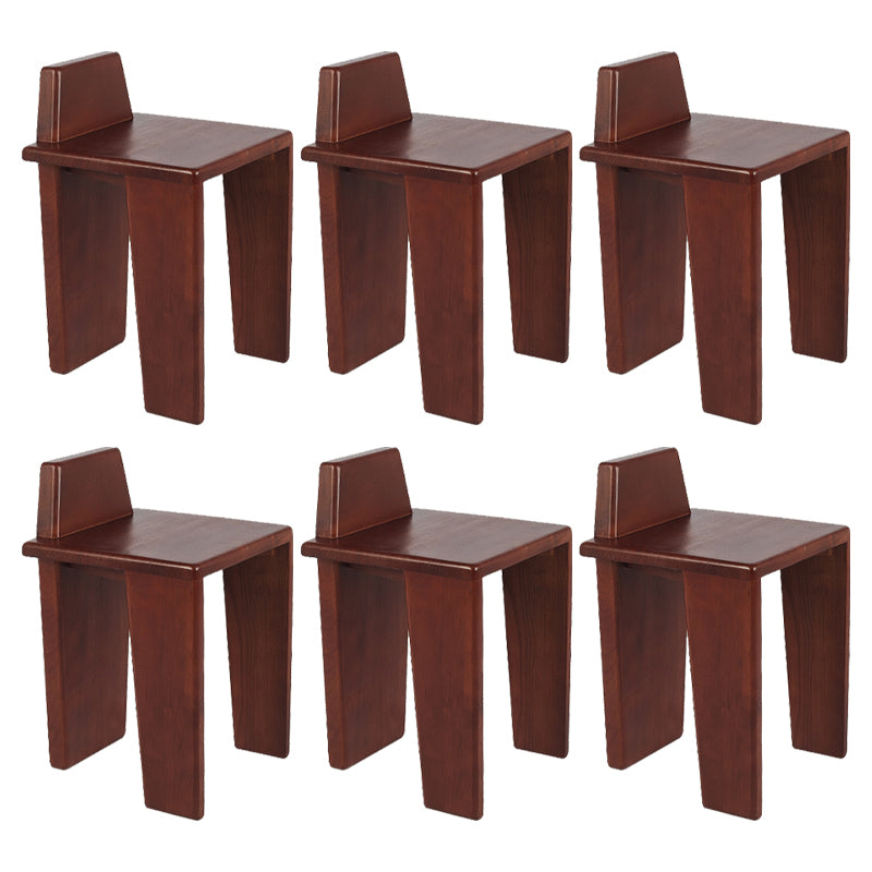 Contemporary Dining Room Solid Wood Parsons Armless Dining Chair